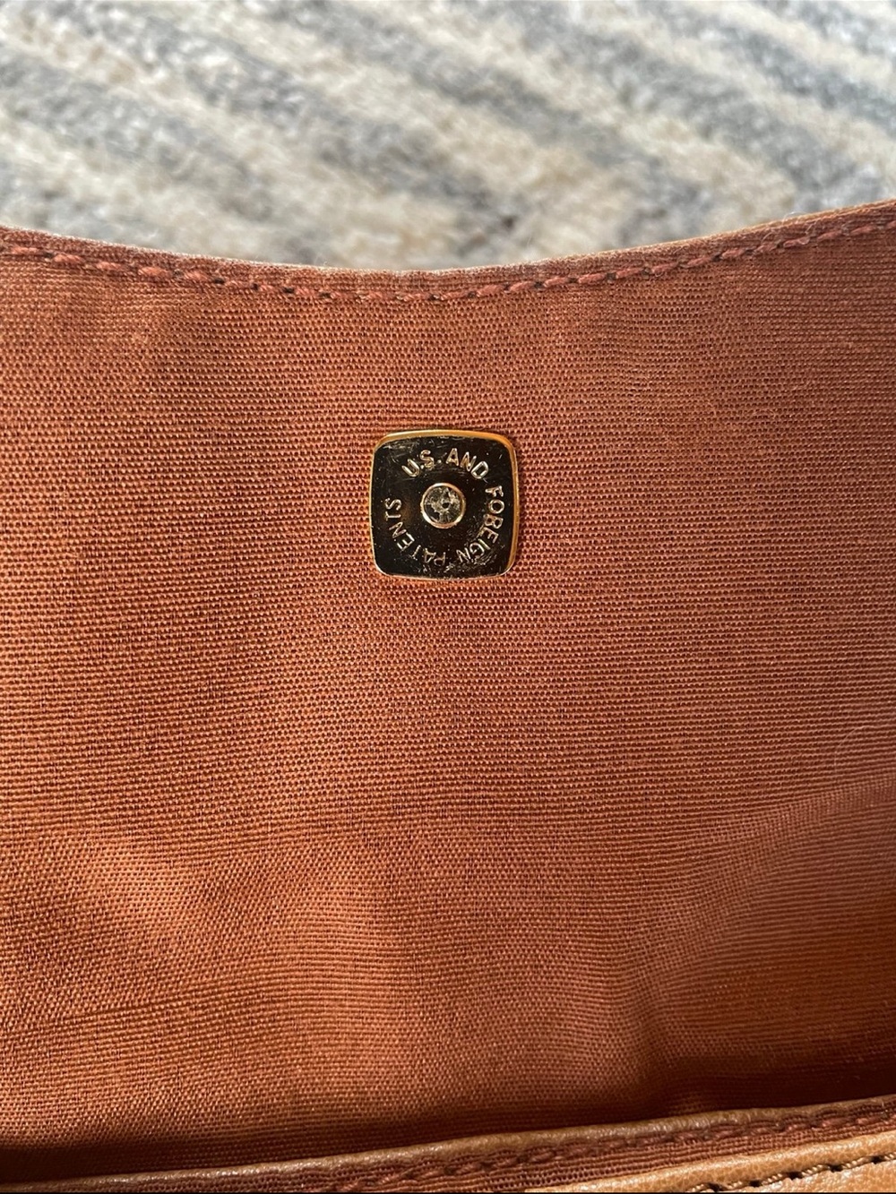 Monet Brown Leather Shoulder Bag - Picture 4 of 7
